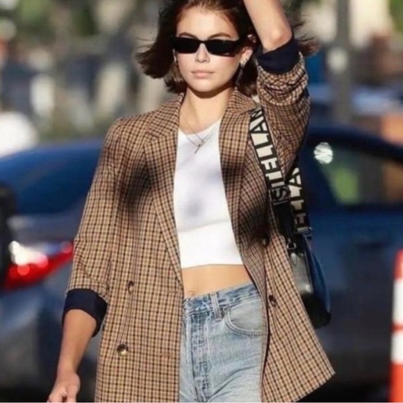 Madewell Caldwell Double-Breasted Blazer in Mandell Plaid Medium - Picture 4 of 6